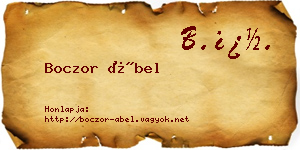 Boczor Ábel névjegykártya